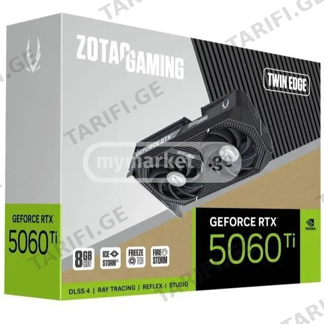 ♻ვიდეობარათი ZOTAC GeForce RTX 5060 Ti 8GB GDDR7 Twin Edge