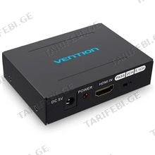 VENTION AFHB0 HDMI to HDMI/Optical Fiber Audio/2RCA Audio Converter Black