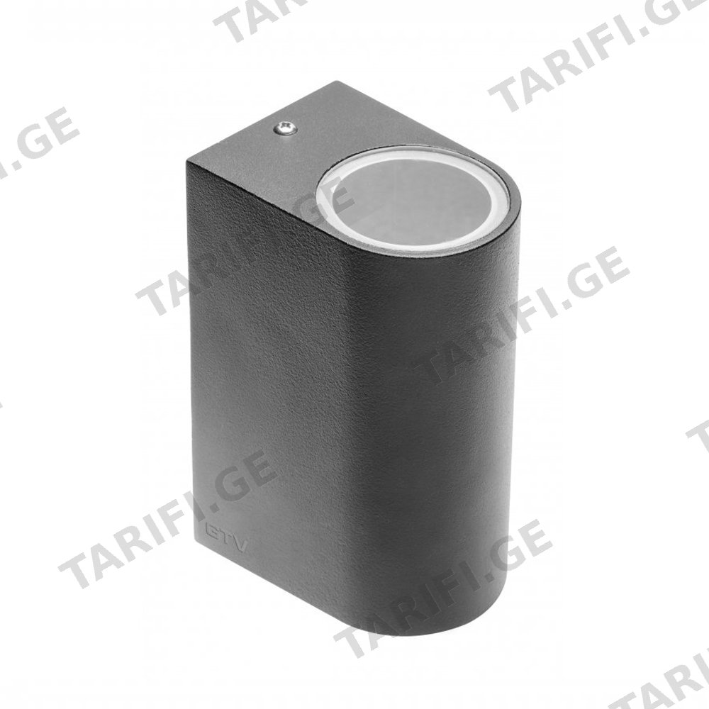 ფასადის სანათი GTV TIAGO შავი მრგვალი GU10 MAX 2 35W IP54 AC220-240V