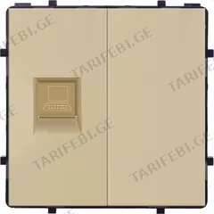 როზეტი Socket Internet 1 RJ45 ოქროსფერი