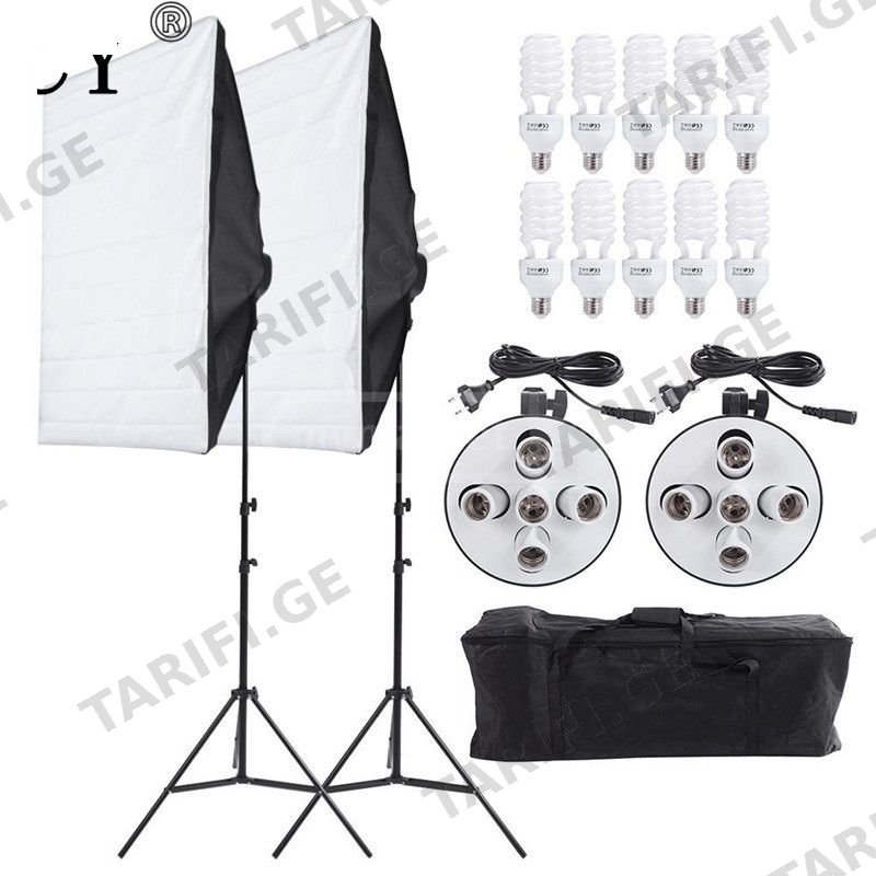 ქირავდება 2 softbox with 10 bulb and tripod / ქირავდება ორი