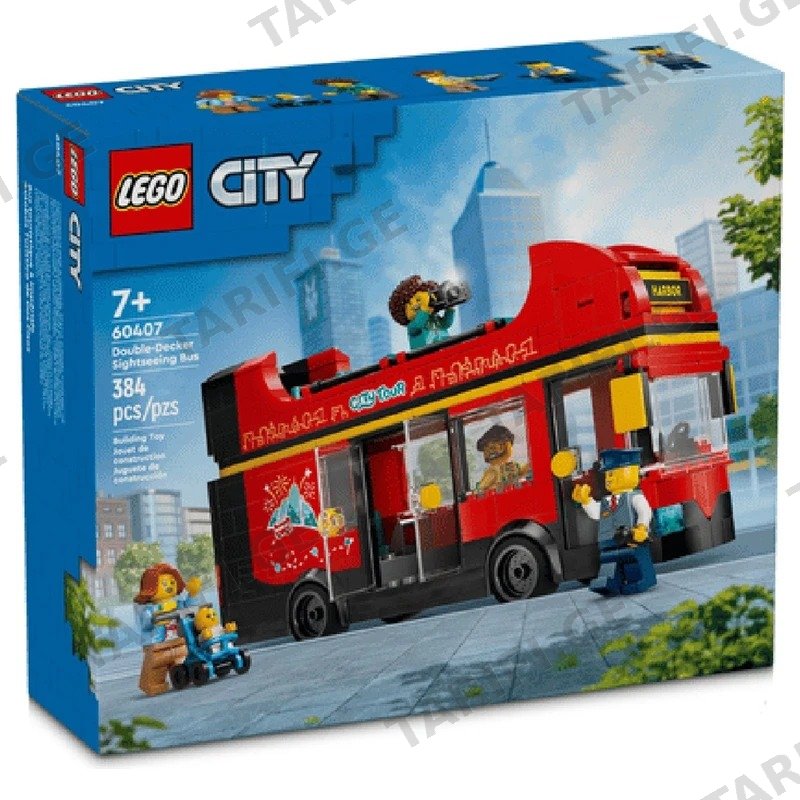 ასაწყობი კონსტრუქცია LEGO CITY 60407 წითელი ორსართულიანი ავტობუსი