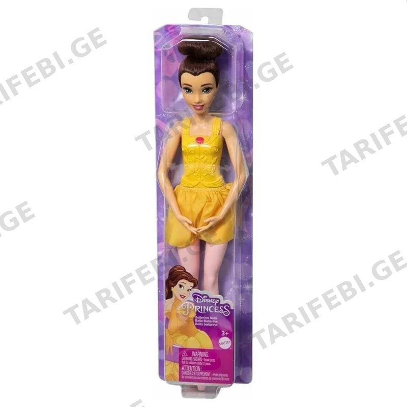 ბარბის თოჯინა დისნეის პრინცესა ბელი MATTEL HLV95 ბალერინა