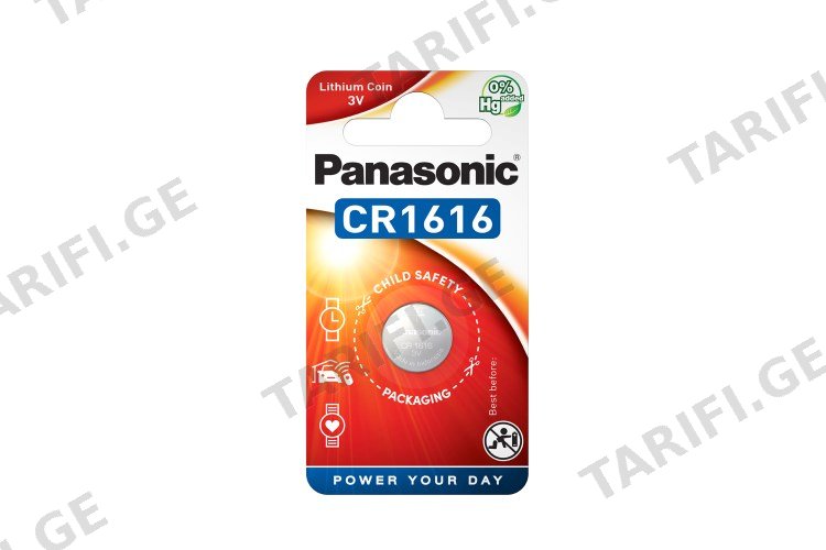 ლითიუმის ელემენტი Panasonic CR1616 3V