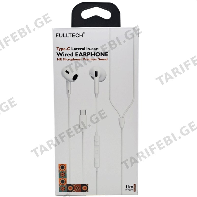 ყურსასმენი FULLTECH WIRED EARPHONE TYPE-C FE1