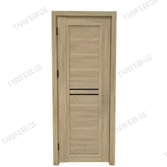 კარის ბლოკი Fly Doors PVC BARN B06 ევროპული მუხა 36x700x2150 მმ შუშა შავი