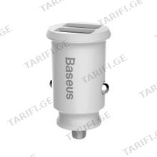 Baseus Grain Car Charger Dual USB 5V 3.1A CCALL-ML02 White დამტენი