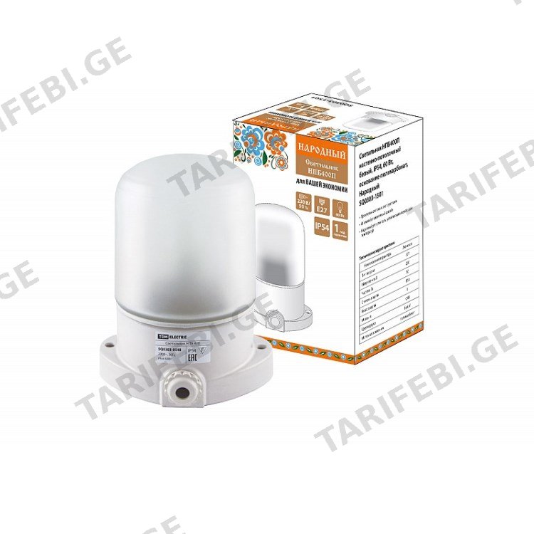 სანათი საუნის Narodniy SQ0303-1501 IP54 E27 1xE27 MAX 60W
