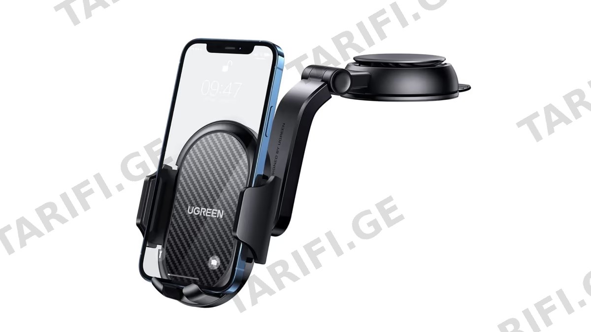 მობილურის დამჭერი UGREEN LP405 (20473) Waterfall-Shaped Suction Cup Phone Mount, Black