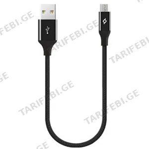 Ttec Alumicable Micro USB Charge/Data Mini Cable 30cm Black 2DK25S