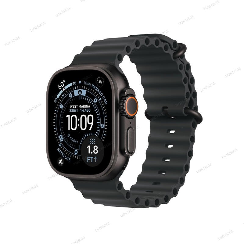 Apple Watch Ultra 3 49mm Black Titanium Case With Black Ocean Band MF0J4