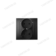 როზეტი OSPEL 2 82x82x45 შავი