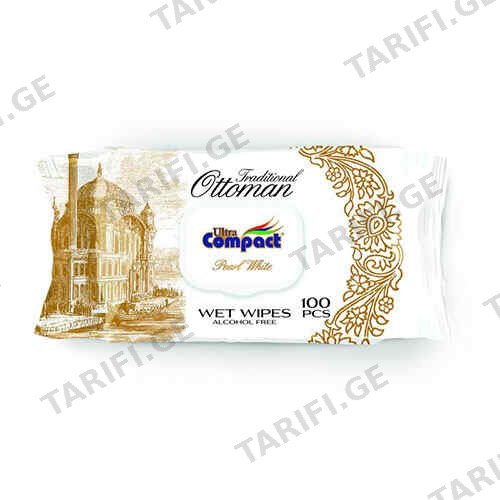 ბავშვის სველი ხელსახოცი ოტომანი /Compact/ 100 ც