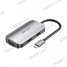 VENTION TOAHB USB-C to HDMI/VGA/USB 3.0/PD Docking Station USB ჰაბი