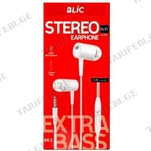 BLIC STEREO HI-FI BR-2 EARPHONE WHITE მობილურის ყურსასმენი