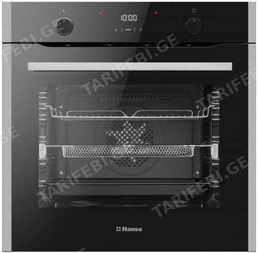 ჩასაშენებელი ელექტრო ღუმელი Hansa BOES68471, 3100W, 77L, Built-In Electric Oven, Black