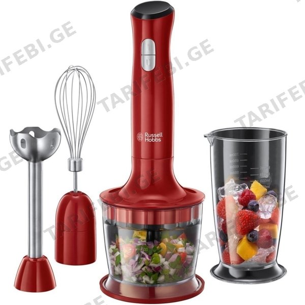 ხელის ბლენდერი Russell Hobbs 3-in-1 24700-56/RH Desire, 500W, 700ML, Blender, Red