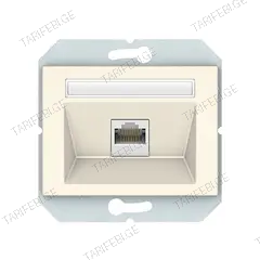 როზეტი ჩარჩოს გარეშე RJ45 Vilma KLRJ45-15e2-02 iv 1 განყოფილებიანი სპილოს ძვლის ფერი