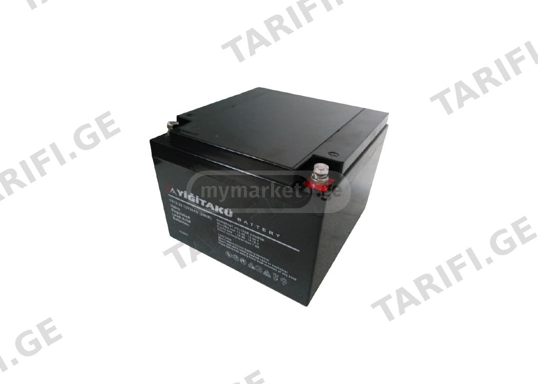 უწყვეტი კვების წყაროს აკუმულატორი: YigitAku Battery 12V 26AH