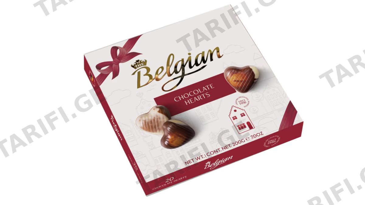 შოკოლადის ნაკრები / Belgian / გულები / 65გრ
