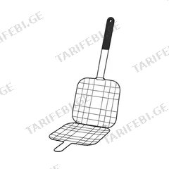 ბარბექიუს ბადე HAMBURGER GRILL NONSTICK 58x27x3 სმ