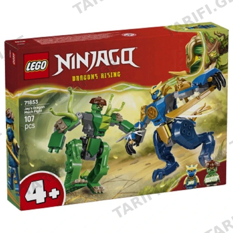 ასაწყობი კონსტრუქცია LEGO NINJAGO JAY'S DRAGON MECH FIGHT 71853, 107 ნაწილი