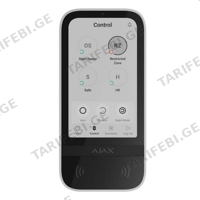 სენსორული კლავიატურა Ajax KeyPad TouchScreen (8EU) ASP White