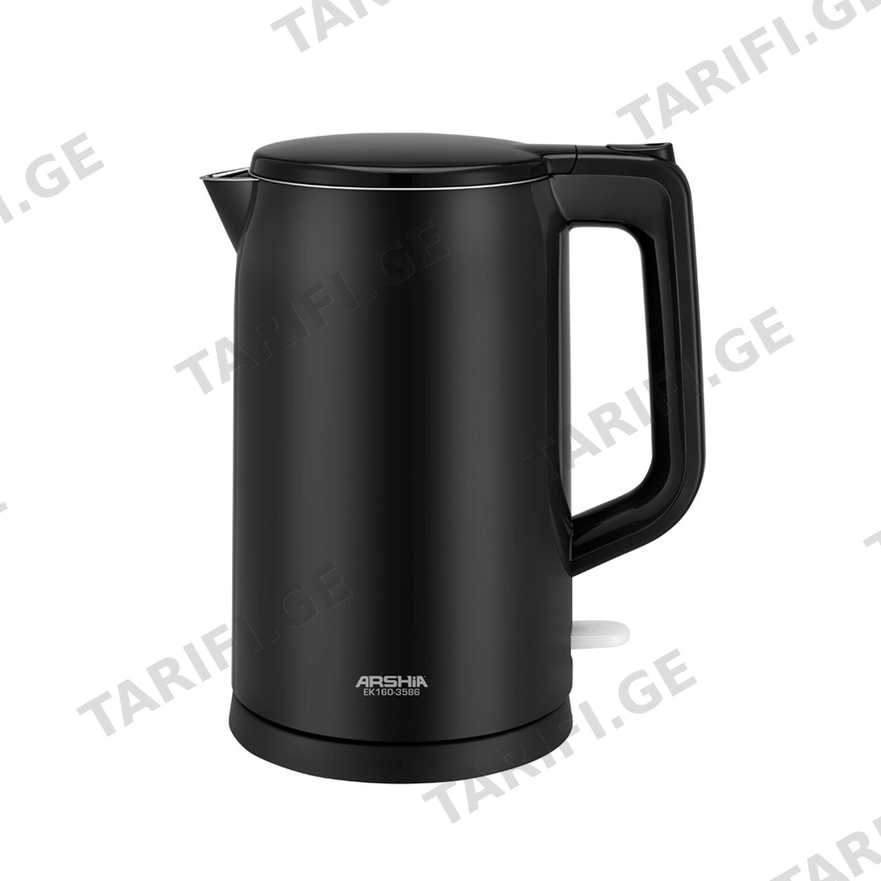 ჩაიდანი ელექტრო შავი 1.7ლ 1500-1800W EK160-3586 27225 ARSHIA