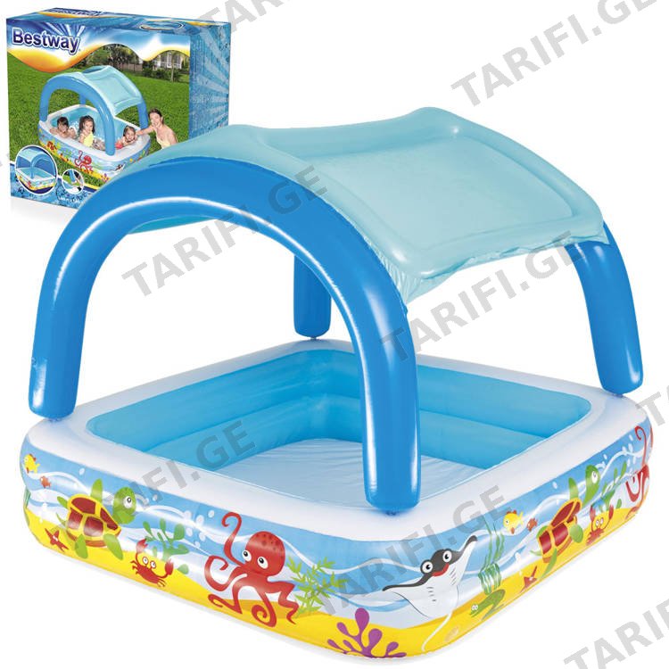 გასაბერი აუზი Bestway 52192 1.40m x 1.40m x 1.14m Canopy Play Pool