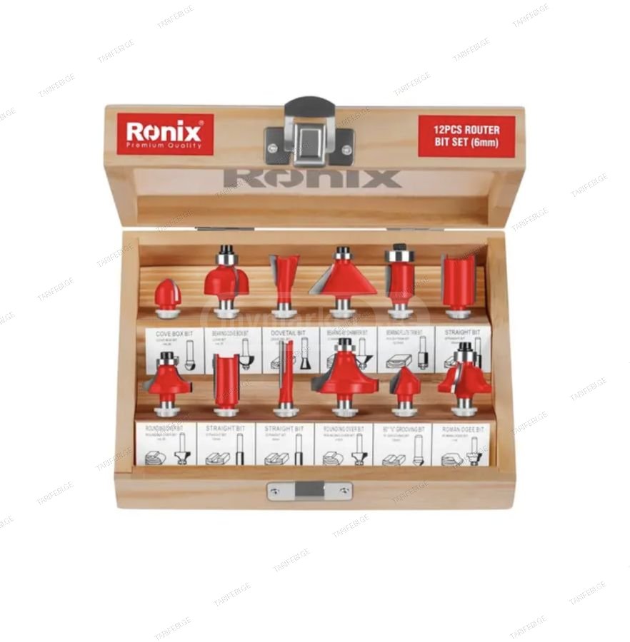 ფრეზის პირების ნაკრები Ronix RH-5341, 12ც.
