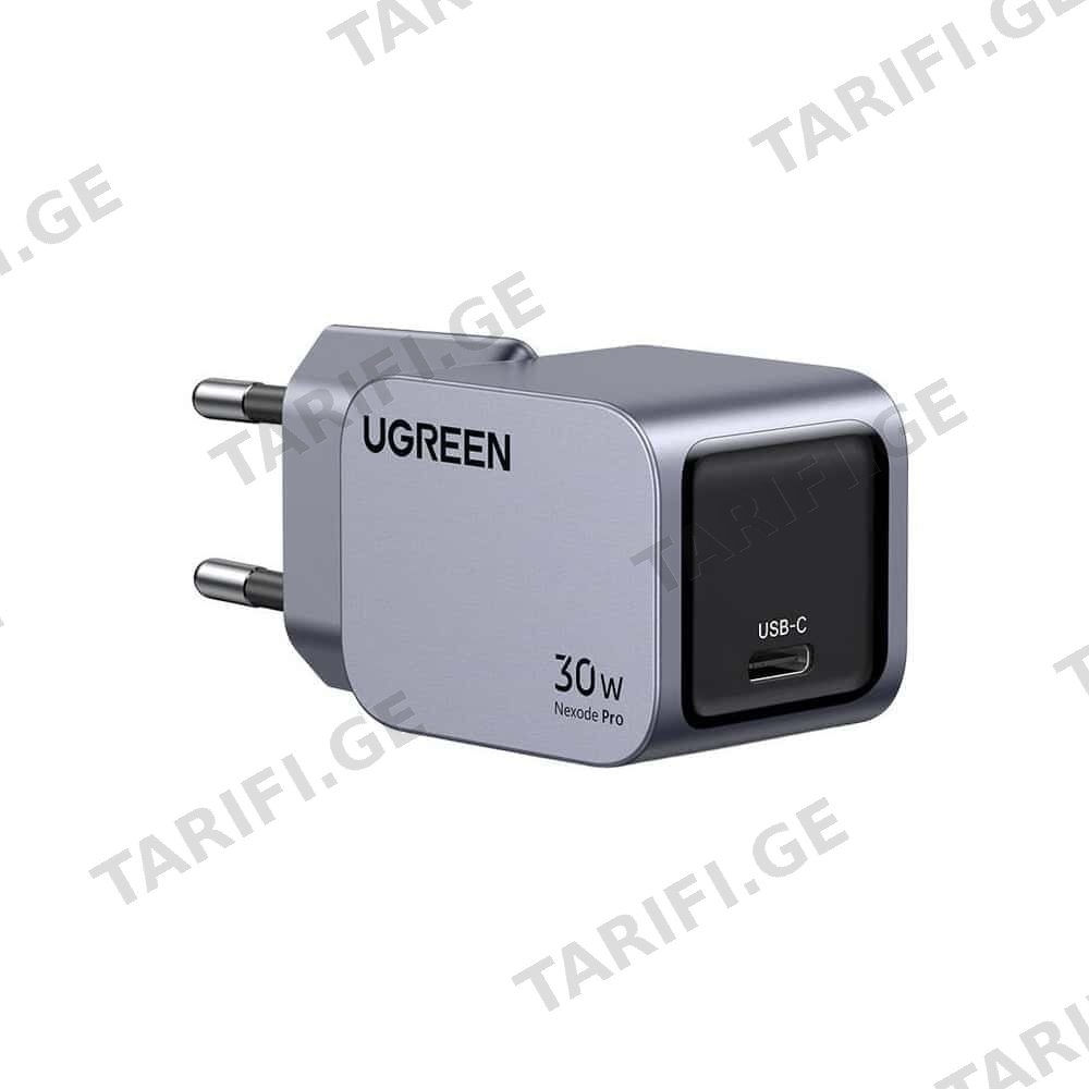 მობილურის დამტენი UGREEN X703 (35006) Nexode Pro, 30W, Type-C, Grey