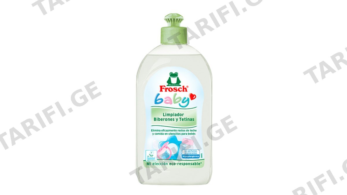 FROSCH ბავშვის ჭურჭლის სარეცხი სითხე 500 მლ (ფროში)