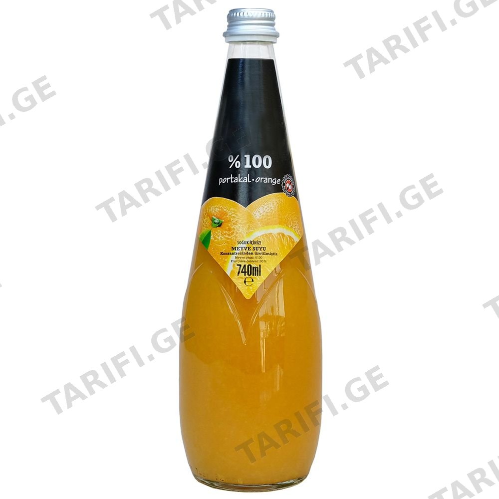 JUSS ფორთოხლის წვენი 100%-740მლ