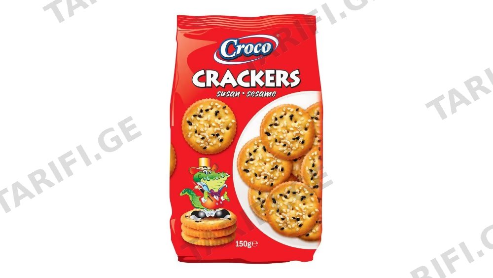 CROCO კრეკერი სეზამით-150გრ