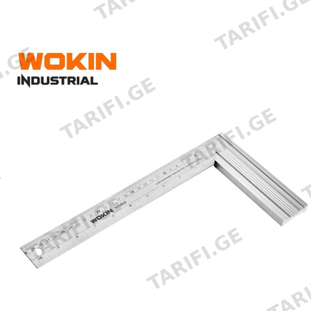 გონიო Wokin 501616, 400mm, 16″, Aluminum Steel Angle Square (INDUSTRIAL), Silver