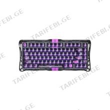 GravaStar, Mercury V75 Lite, 75-Key Magnetic Gaming Keyboard, GravaStar Blackcore Hall-Effect Switches, USB-A / USB-C Wired, Transparent კლავიატურა