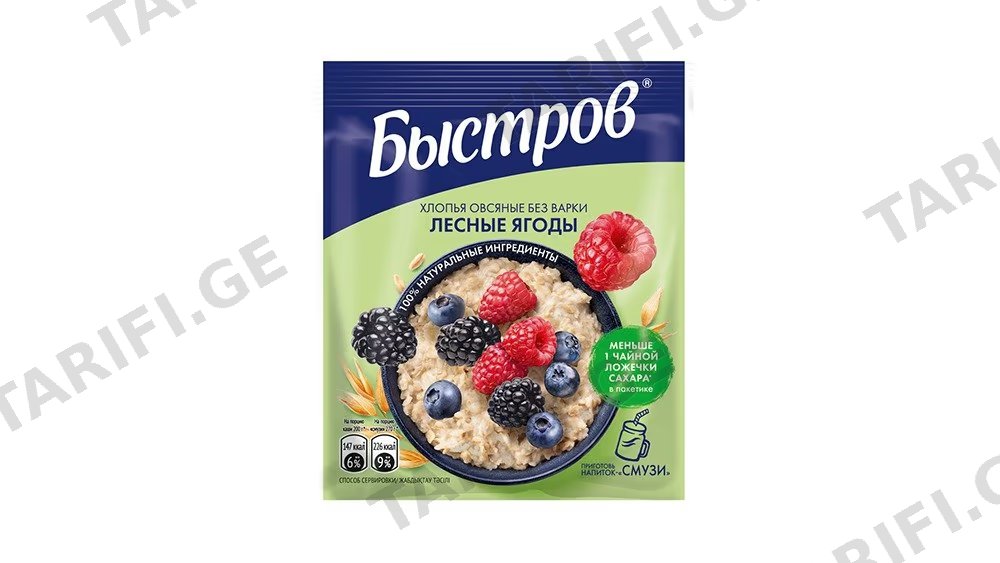 Bistroff შვრია ტყის ხილი 40გრ