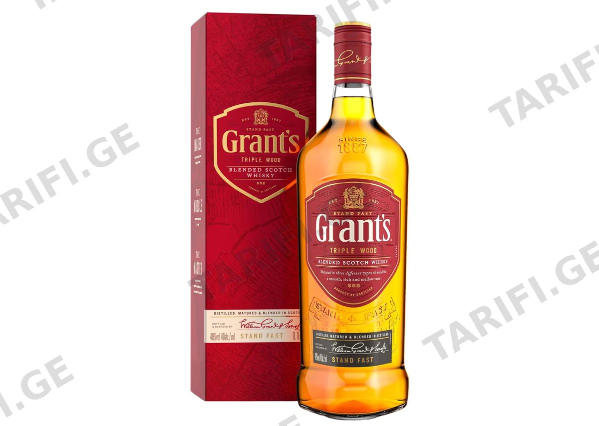 შოტლანდიური ვისკი Grant's Triple Wood - 1L