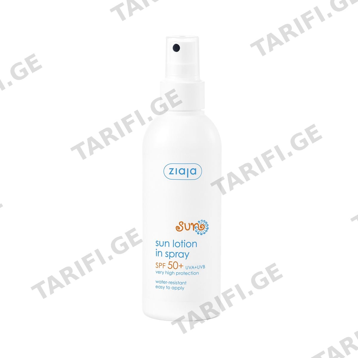 მზისგან დამცავი ტანის სპრეი Spf50+ ზიაია - Ziaja