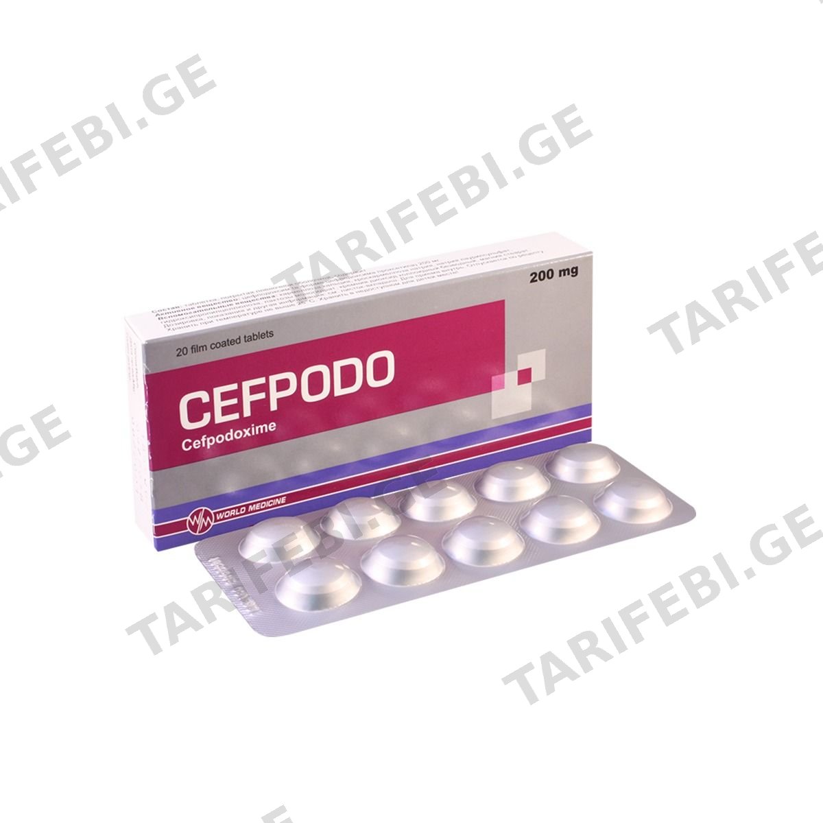 ცეფპოდო - Cefpodo 200მგ 20 ტაბლეტი