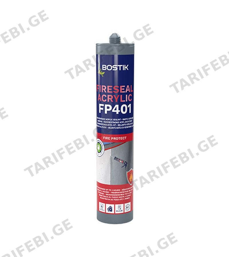 სილიკონი ცეცხლგამძლე აკრილის FP 401 Fireseal თეთრი 310 მლ BOSTIK