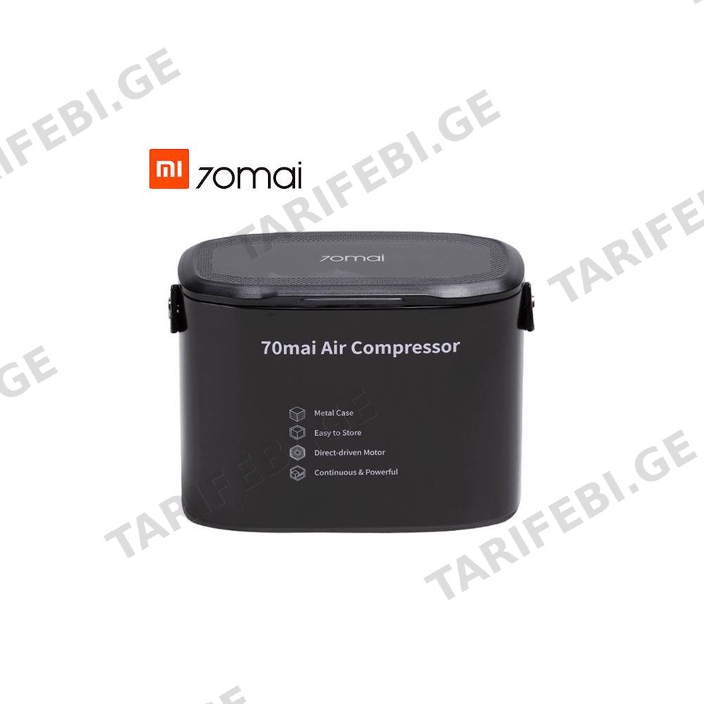 მანქანის კომპრესორი Xiaomi 70Mai Air Compressor Midrive TP01 Protable Mini Electric Car Air Pump Max Pressure 7bar Black