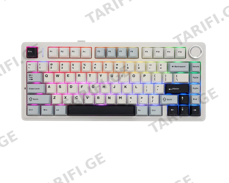 კლავიატურა AULA F75 Gasket Wireless Mechanical Keyboard Blue/White/Purple (Reaper Switch)