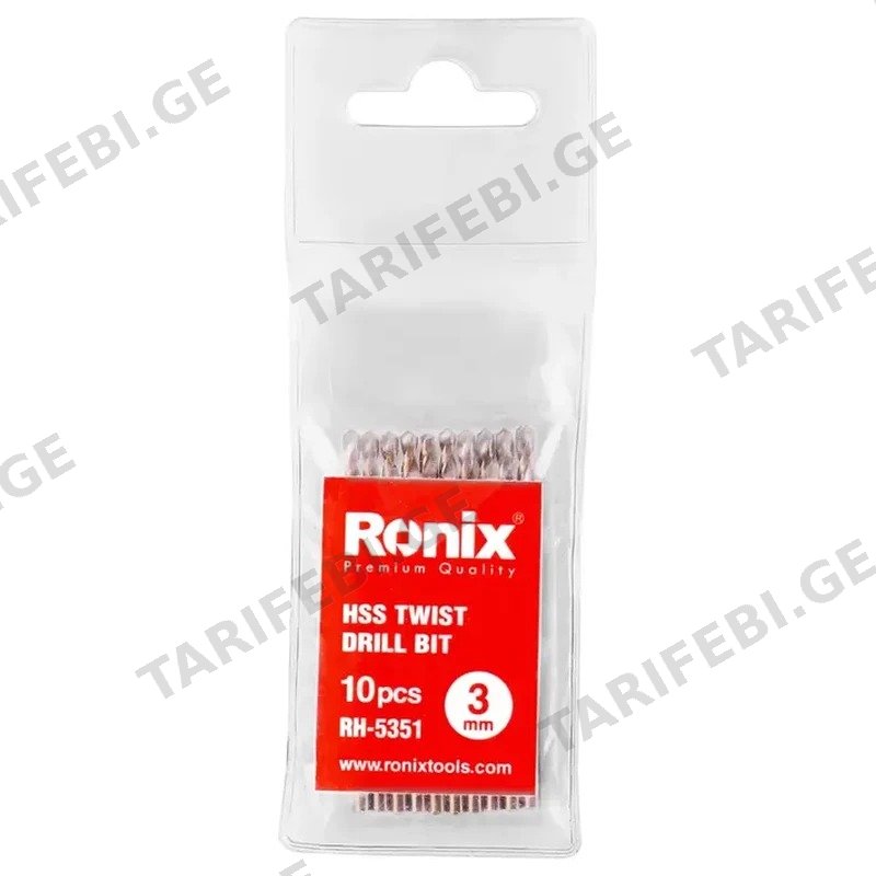 HSS მეტალის ბურღი RONIX RH-5352, 3,5 მმ