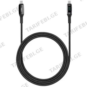 Ttec Aluminum Cable LCD USB-C – USB-C 100W PD/QC Fast Charging 150cm