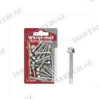 (4.8x25მმ) თვითმჭრელი ექვსკუთხა ხრახნი Wkret-met BWS-48025