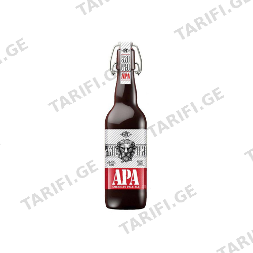 ლუდი შავი ლომი APA შუშა 0,5ლ