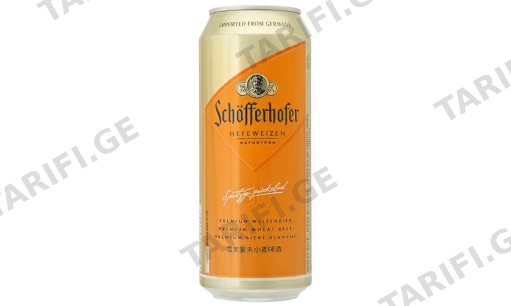 Shofferhofer გაუფილტრავი 0.5 ქილა 4.8% / Shofferhofer unfiltered 0.5 can 4.8%