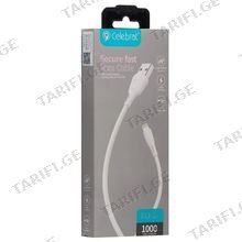 ტელეფონის კაბელიკაბელი CELEBRAT For iphone FLY-2I White
