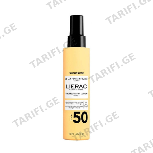 ლიერაკი - SUNISSIME ტანის რძე მზისგან დამცავი SPF50 150მლ 7524
